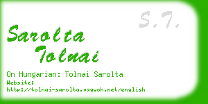 sarolta tolnai business card